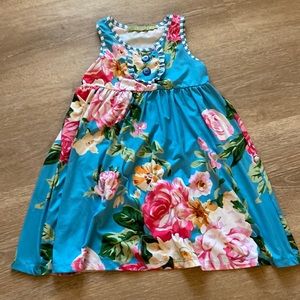 Floral sleeveless dress - little girls 5